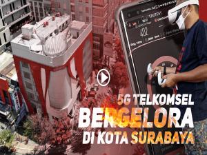 5G Telkomsel bergelora di kota Surabaya